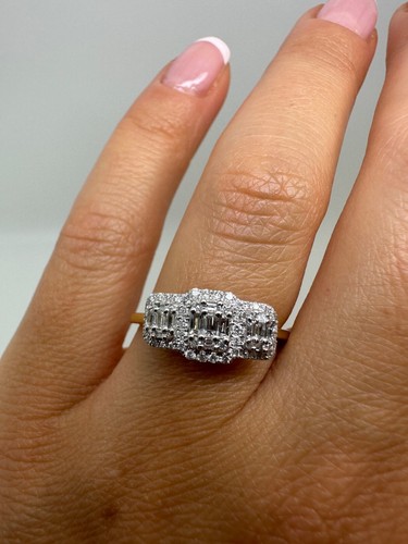 18CTYELLOW GOLD COCKTAIL BAGUETTES RING 0.46CT DIAMOND GG467 - Picture 19 of 24