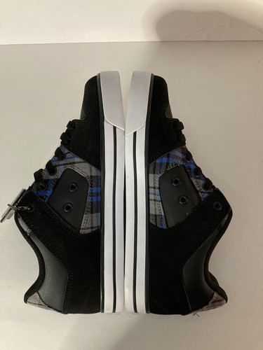 DC Skate shoes Pure XE Black Royal Plaid Mens Size 8 301722 New - Picture 11 of 11