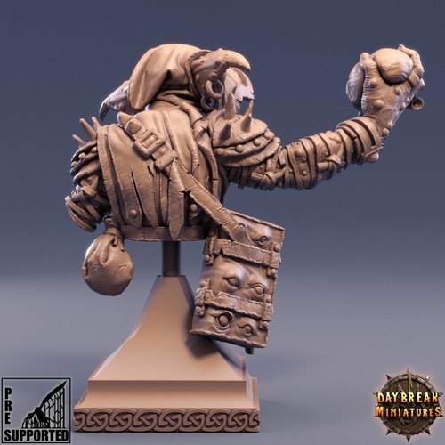 Busto Goblin Gauen, Mazmorras y Dragones, RPG de Fantasía Miniatura sin Pintar, 75 mm - Imagen 2 de 2