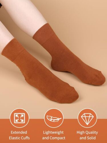 Women’s Thin Cotton Socks, Soft Bootie & Ankle Crew, 5-10 Pairs" - Picture 2 of 11