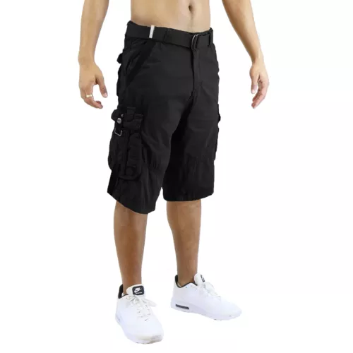 Men's Belted Classic-Fit Cargo Distressed Shorts Multi-Pocket (Size 30-48) *NEW*