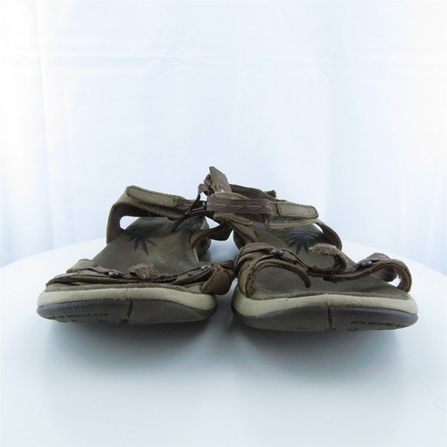 Columbia Women Ankle Strap Shoes Brown Leather Hook & Loop Size 10 Medium - Picture 2 of 10
