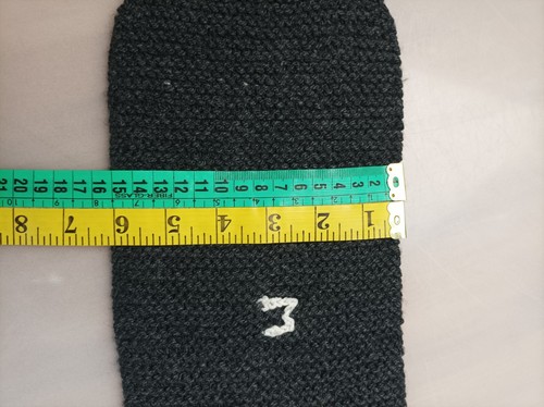 Handgestrickter Winterschal mit Fuchsgesichtsprint orange grau - Bild 3 von 4