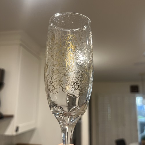 Anthropologie Fiorella Champagnerflöten, 4er Set 24K Gold verziert Atemberaubend! - Bild 13 von 16