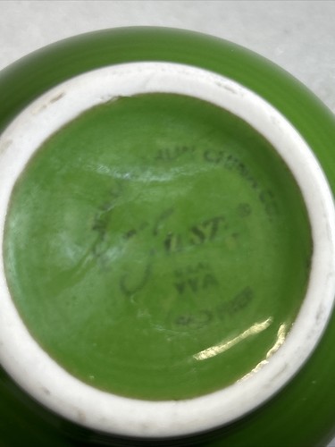 Fiesta Ware Coffee Tea Cup and 6" Saucer Meadow Green Homer Laughlin Co USA - Picture 6 of 6