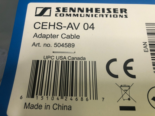 Sennheiser CEHS-AV 04 Male to Male 1m RJ12 & RJ9 to RJ45 Avaya Adapter - Photo 2/3