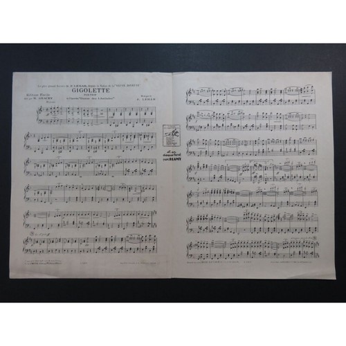 LEHÁR Franz Gigolette Piano 1922 - Imagen 4 de 4