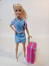 Barbie FWV25 Doll and Travel Set with Puppy Luggage - Multicolour
