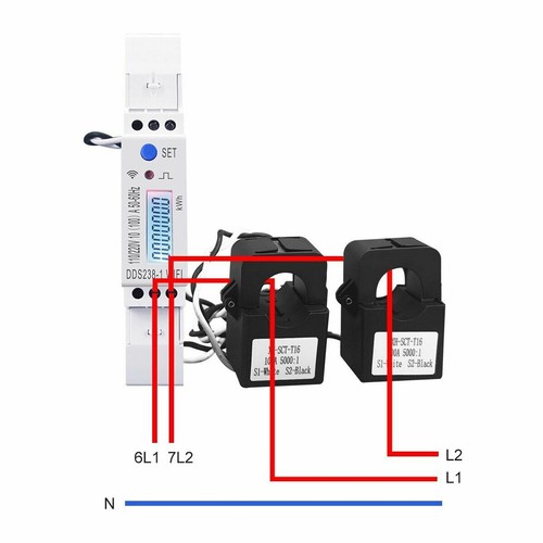 WIFI Smart Energy Meter 2 Phase 3 Wires 110V 100A Power Monitor kWh Wattmeter - Picture 6 of 12