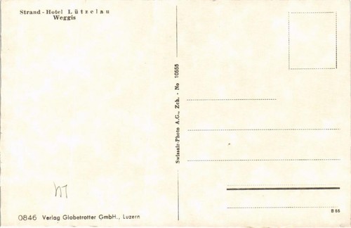 Cartolina CPA WEGGIS Strand-Hotel Lützelau SVIZZERA (705206) - Foto 2 di 2