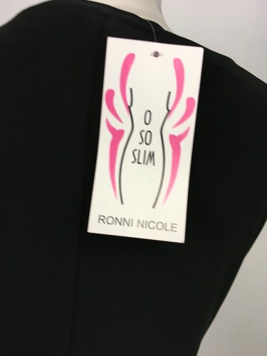 RONNI NICOLE Womens Dress Size Large 16 'O So Slim Black Stretch NEW EU44 RRP£59 - Picture 3 of 10