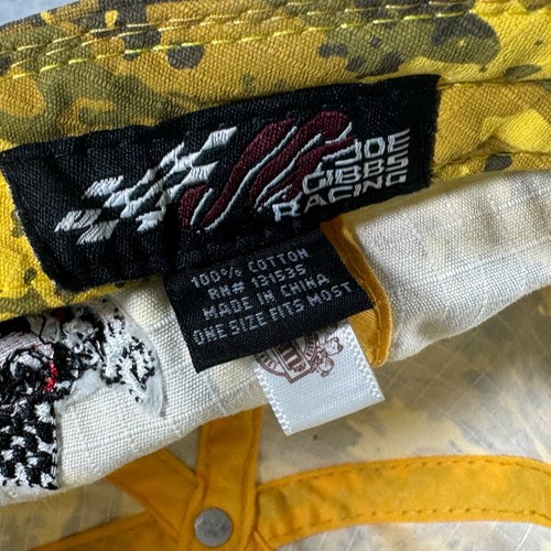 Joe Gibbs Racing Adult Hat Cap Number 18 Yellow Camouflage Kurt Busch Strap Back - Picture 6 of 8