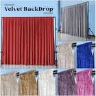 3mx3m 4mx1m Backdrop Curtains Rod Pocket Crushed Velvet Backdrops Backgrounds