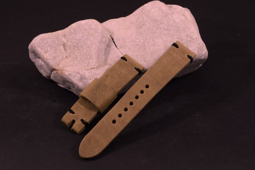 UHRENARMBAND 20 18 MM SAVAGE I TAUPE LEDER BRAUN MA STRAP VINTAGE FÜR TUDOR ETC - Picture 12 of 13
