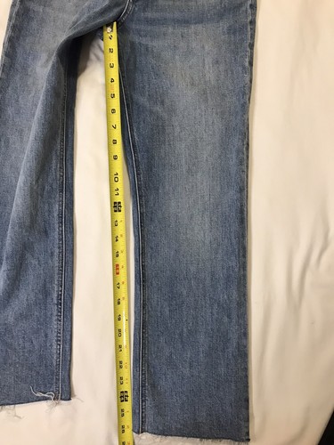 Denim Forum Jeans Womens 27W Aritzia The Arlo Button Fly Straight 26L Raw Hem - Picture 3 of 16