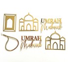 Cupcake Toppers Gold  ‘Umrah Mubarak ’  UK SELLER