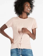 LUCKY BRAND Women's Washed Lace Corset Top Tee Size XL NWT $49.50