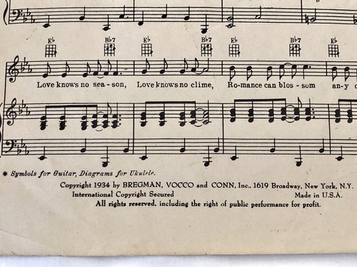 Vintage Sheet Music WINTER WONDERLAND Dick Smith Felix Bernard 1934 - Picture 5 of 10