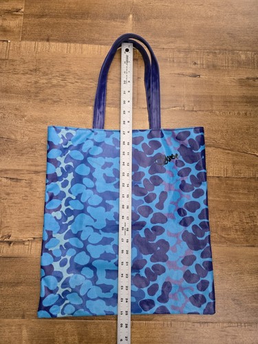 Borsa Diane von Furstenberg blu stampa animalier logo tela cerata usata in ottime condizioni - Foto 3 di 16