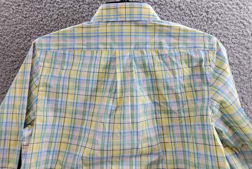 B by Brooks Brothers Classic Fit Long Sleeve Dress Shirt Boys 16 Yellow/Blue - Picture 14 of 19