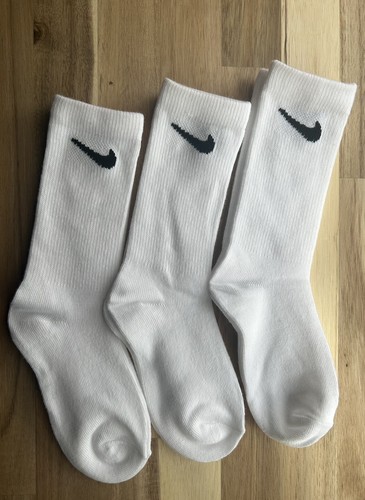Nike Everyday White Crew Cotton Socks Kids Child Infant Boy Girl XX Small 4-5 - Picture 5 of 8
