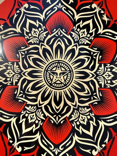 SHEPARD FAIREY LOTUS DIAMOND RED