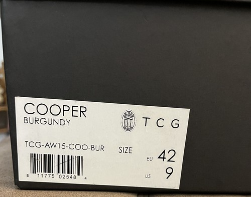 TCG Cooper Herren Wildleder Sneaker Leder Low Top AW15 Burgundy - Bild 3 von 5