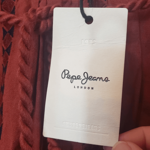 PEPE JEANS ethnisches Design Leinenmischung Shorts neu mit Etikett - Bild 10 von 16