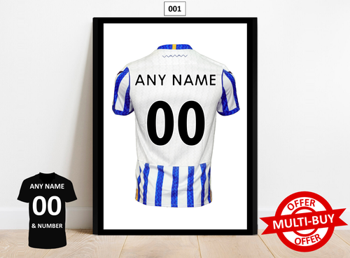 Personalizado Sheffield Wednesday Football Print Wall Art Poster Custom Set de 3 - Imagen 9 de 12
