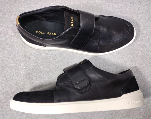 Cole Haan Grand Crosscourt Monk Strap City Sneaker schwarz Leder Wildleder Damen 10 - Bild 1 von 11