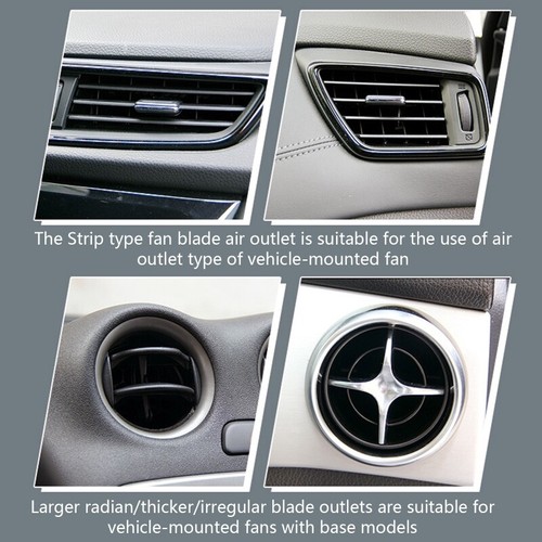 USB Fan Powerful 3-Speed Dashboard Air Outlet High Airflow Fan Summer for Car RV - 第 4/12 張圖片