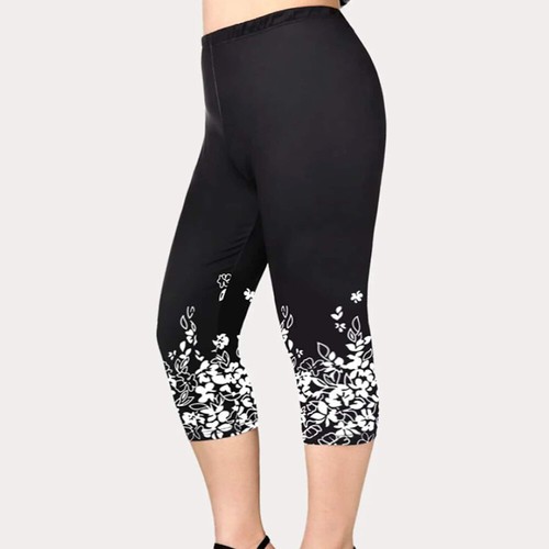 Plus Size 28 Womens Yoga Leggings Capri Cropped Pants Jogging Gym Sport Trousers - Picture 3 of 15