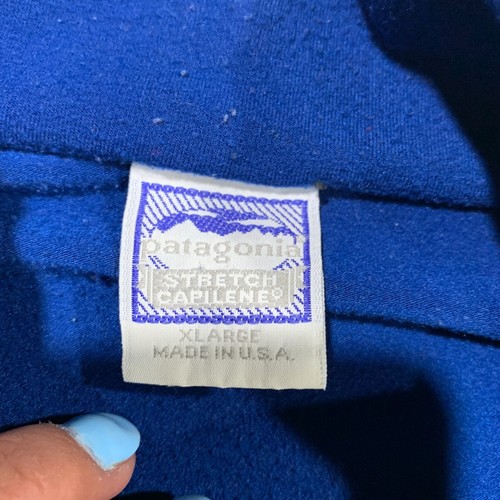 Vintage Patagonia Regulator R2 Full Zip Blu Zip Tasca Pile Grid Uomo XXL - Foto 3 di 9