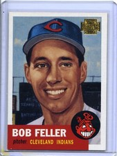 Bob Feller Cleveland Indians 2001 Topps Archives Gold #54 327/450 reprint
