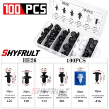 100X Bumper Fastener Clips Auto Car Hole Plastic Rivets Retainer Fender Push Pin