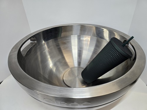 XXL Ciroc Vodka Stainless Steel Bowl Double Wall Bar Bottle Holder Ice Box - Picture 3 of 6