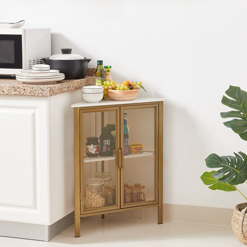 Corner Storage Cabinet with 2 Doors End Table - Picture 20 of 37