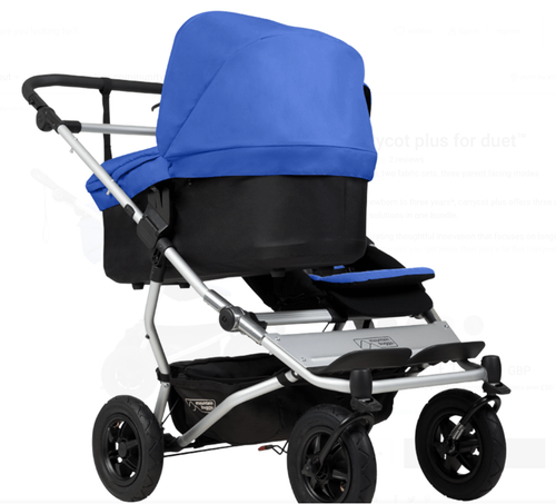 New Mountain Buggy Duet V3.2 Carrycot plus -2018+ from birth Marine Blue - Picture 7 of 13