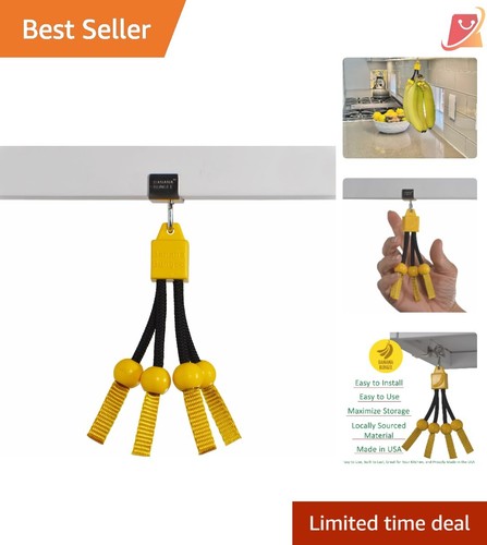 Banana Hanger ABS Plastic Under Cabinet Clamp Easy Install Kitchen Storage Hook