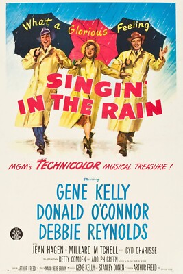 1952 Singin In The Rain Movie Poster 11X17 Gene Kelly Debbie Reynolds     