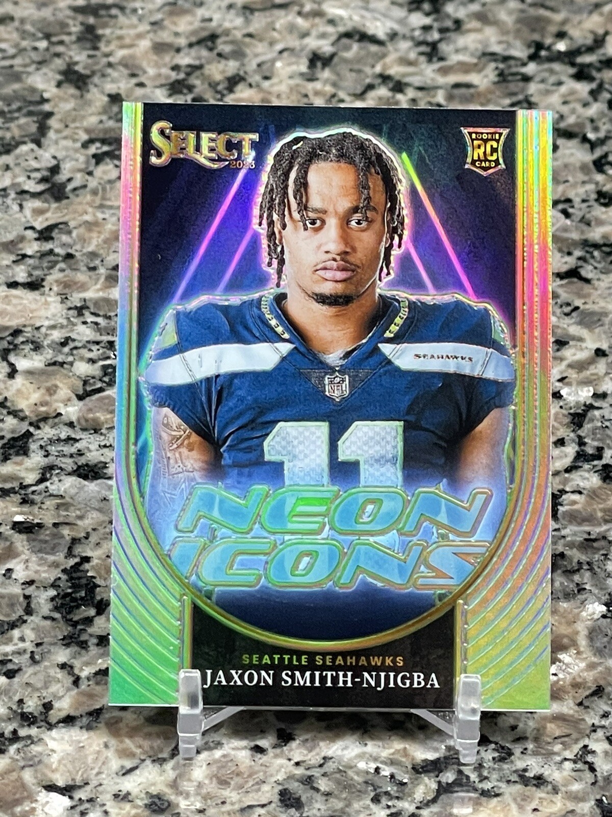 Jaxon Smith-Njigba 2023-24 Select Football Silver Holo Neon Icons 🔥
