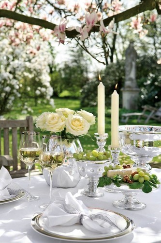 Kerzenhalter Kerzenständer Kerzenleuchter Silberglas Bauernsilber H 15,5 cm NEU! - Bild 4 von 4