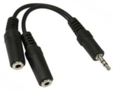Lot10pack 4" short 1 Male 2 Female Stereo 1/8" Y Splitter Cord/Cable/Wire, 3.5mm