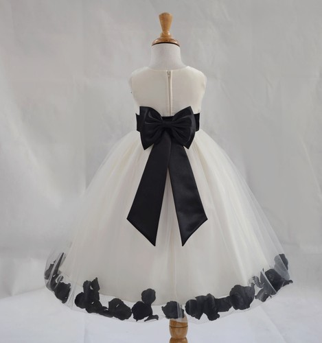 Flower Girl Dress Rose Petals Dresses Communion Dress Wedding Pageant Dresses - Picture 28 of 45