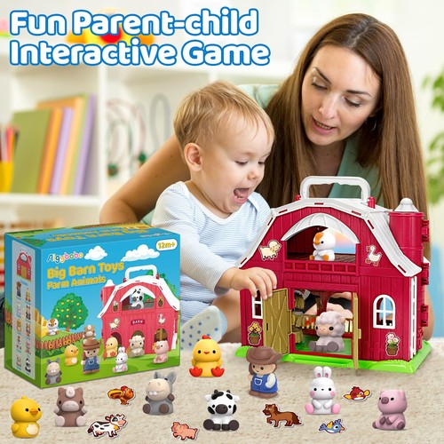 Farm Animals Big Barn Toys for 1 2 3 Year Old Toddler Montessori Learning Toy... - Picture 6 of 7