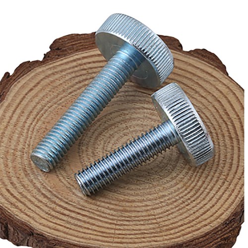 Flat Head Knurled Screw Thumb Bolt Knurled Thumb Zinc Plated M3 M4 M5 M6 M8 M10 - Picture 6 of 9