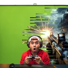 Pixio Green Screen XL in Wide (78 x 78 in) & Ultrawide (98 x 78 in), Collapsible