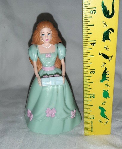 Birthday Barbie doll Ginger hair aqua dress present McDonald's 2000 Mattel - Imagen 2 de 4