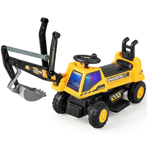 Electric Construction Vehicles Kids Ride on Excavator Digger w/ Lights & Music - Picture 7 of 7