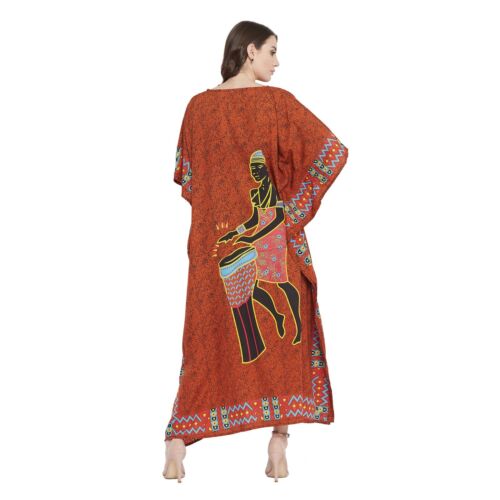 Women Plus Size Kaftan Boho Maxi Dress Night Gown Women's Sleeve Vintage Caftan - Picture 547 of 792